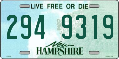 NH license plate 2949319