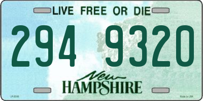 NH license plate 2949320