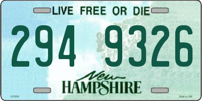 NH license plate 2949326