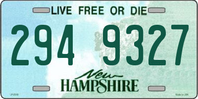 NH license plate 2949327