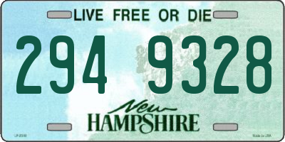 NH license plate 2949328