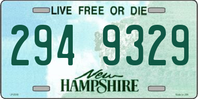 NH license plate 2949329