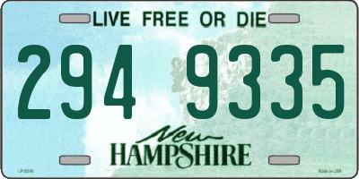 NH license plate 2949335