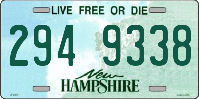 NH license plate 2949338