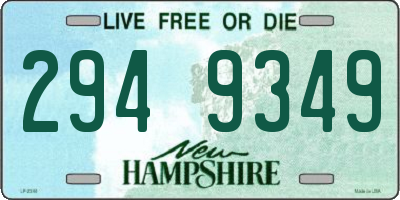 NH license plate 2949349