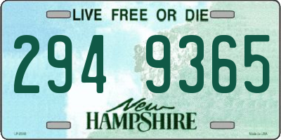 NH license plate 2949365