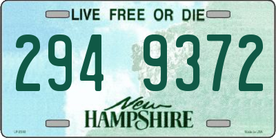 NH license plate 2949372