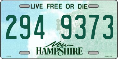 NH license plate 2949373