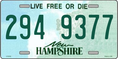 NH license plate 2949377