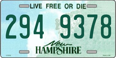 NH license plate 2949378