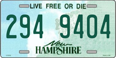 NH license plate 2949404