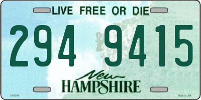 NH license plate 2949415