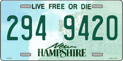 NH license plate 2949420