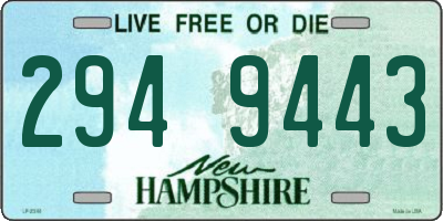NH license plate 2949443