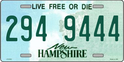 NH license plate 2949444