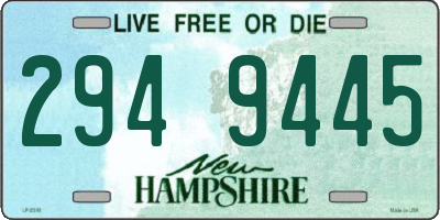 NH license plate 2949445