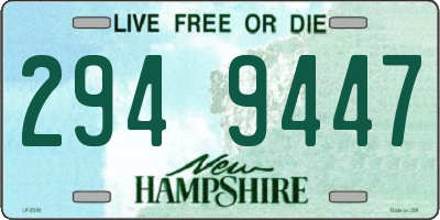 NH license plate 2949447