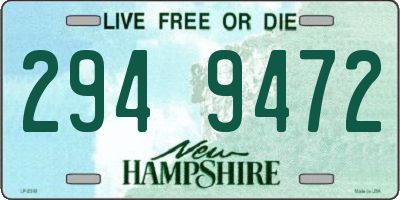 NH license plate 2949472