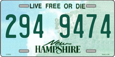 NH license plate 2949474