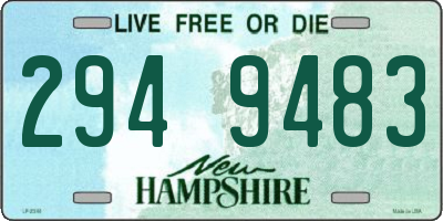NH license plate 2949483