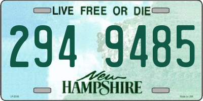 NH license plate 2949485