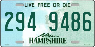NH license plate 2949486
