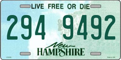 NH license plate 2949492