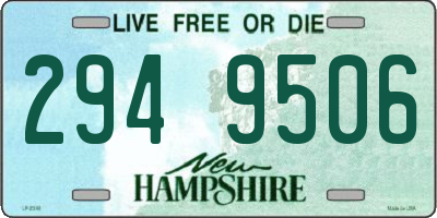 NH license plate 2949506