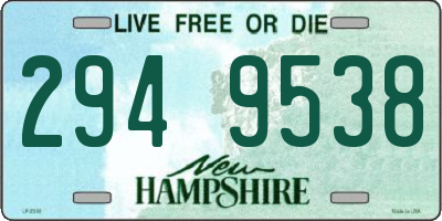 NH license plate 2949538