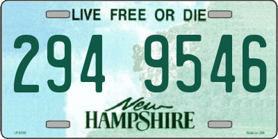NH license plate 2949546