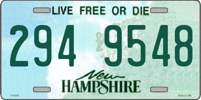 NH license plate 2949548