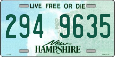NH license plate 2949635