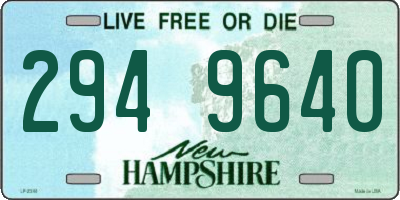 NH license plate 2949640