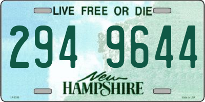 NH license plate 2949644