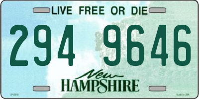 NH license plate 2949646