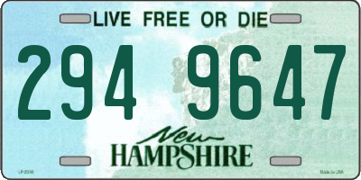 NH license plate 2949647