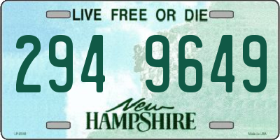 NH license plate 2949649