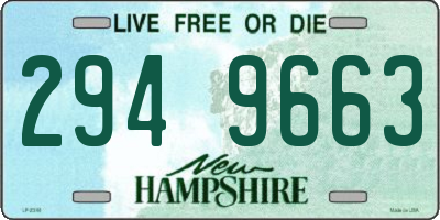 NH license plate 2949663