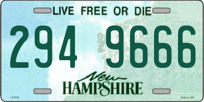 NH license plate 2949666