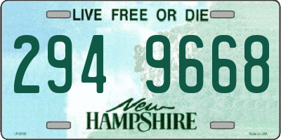NH license plate 2949668