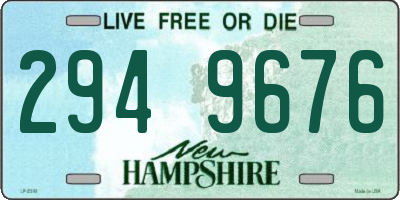 NH license plate 2949676