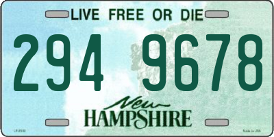 NH license plate 2949678