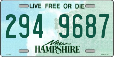 NH license plate 2949687
