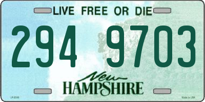 NH license plate 2949703