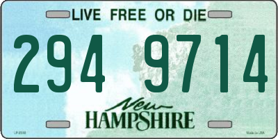 NH license plate 2949714
