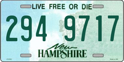NH license plate 2949717
