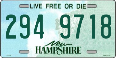 NH license plate 2949718