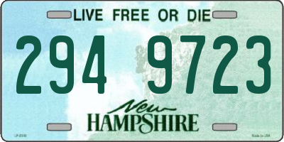 NH license plate 2949723
