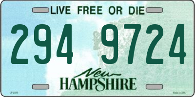 NH license plate 2949724