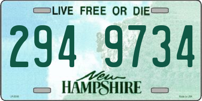 NH license plate 2949734